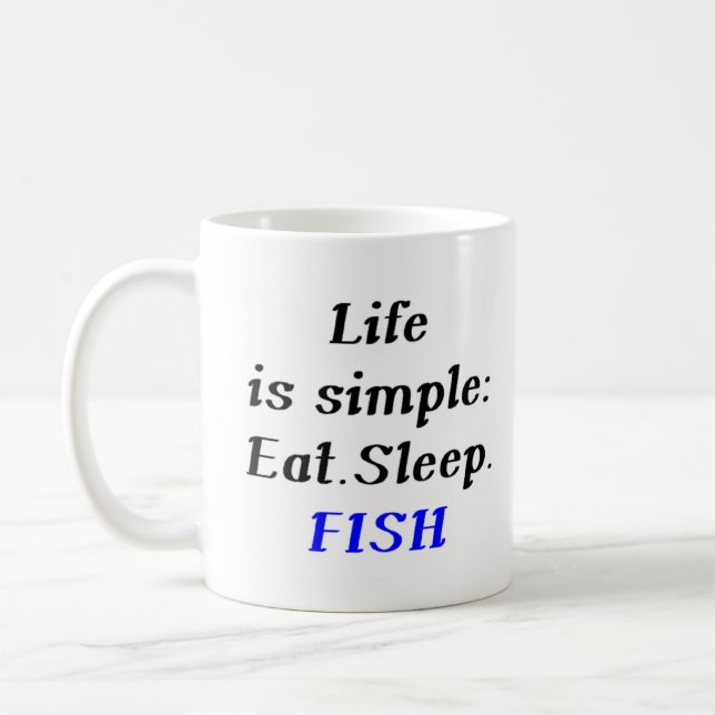 Caneca De Café comer peixe dormindo (Esquerda)