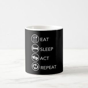 Caneca De Café Comer Presente Repetitivo Ato de Sono