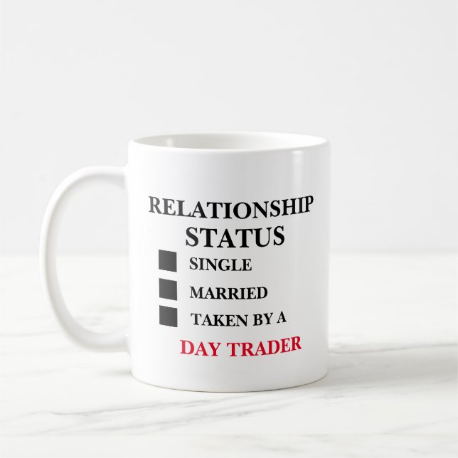 Caneca De Café Comerciante de Dia de Status de Relacionamento (Esquerda)