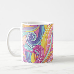 Caneca De Café Cometa Arco-Íris: Céu Sonho Mágico.