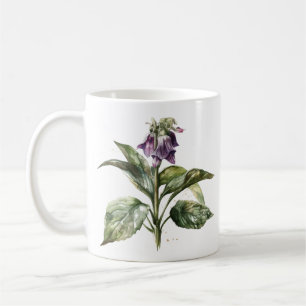 Caneca De Café Comfrey em cor de água roxa e verde