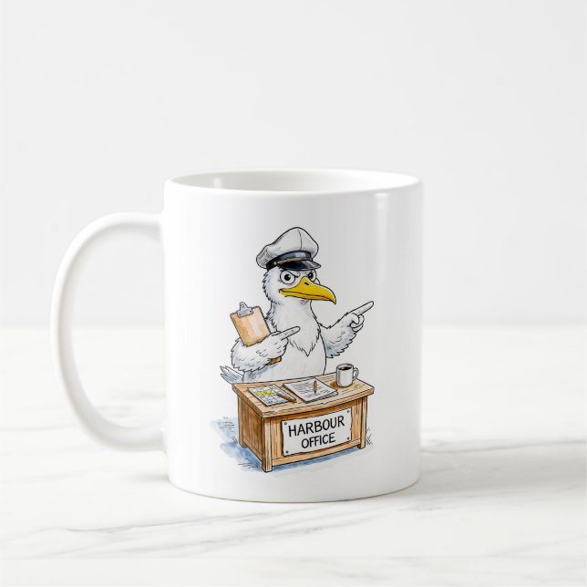 Caneca De Café Comic Bird Harbour Officer (Esquerda)