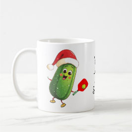 Caneca De Café Comício Pickleball de Papais noeis de texto person