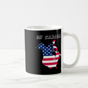 Caneca De Café Cômico Oh Canadá Mapa Trump Divertido Dos EUA