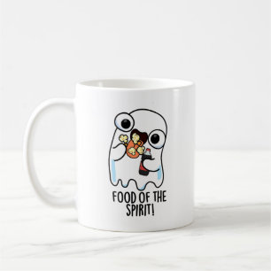 Caneca De Café Comida Do Espírito Engraçado Ghost Pun
