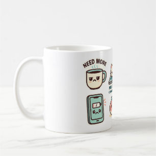 Caneca De Café Comida Engraçada E Gato