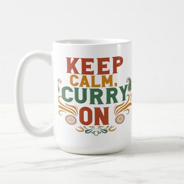 Caneca De Café Comida Engraçada - Mantenha Calma e Especialidade  (Esquerda)