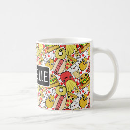 Caneca De Café Comida Kawaii Personalizada