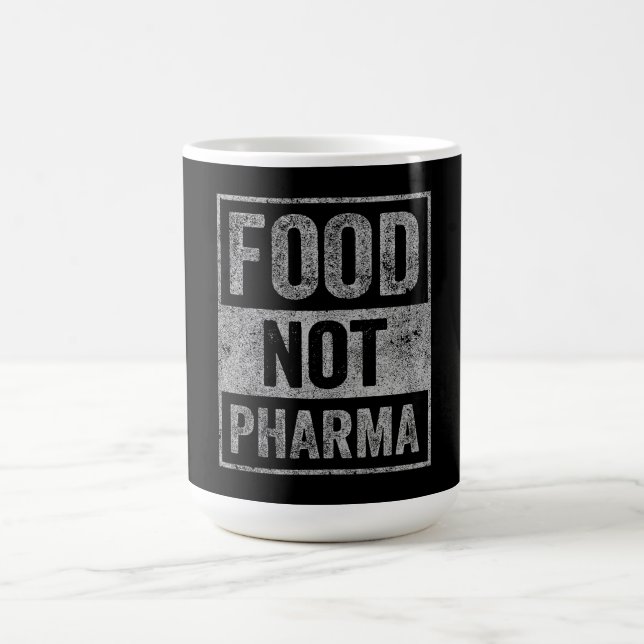 Caneca De Café Comida Não Nutrição Orgânica Natural Por Farma (Centro)