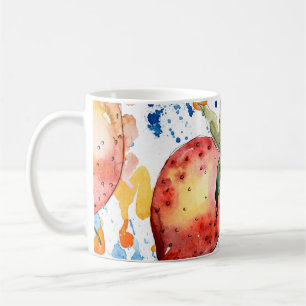 Caneca De Café Comida saudável de morango. Idioma de fundo da Aqu