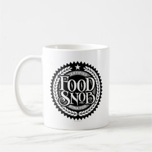 Caneca De Café Comida Snob - amante engraçado da comida