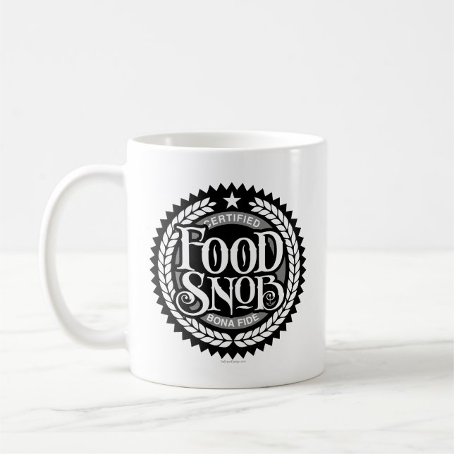 Caneca De Café Comida Snob - amante engraçado da comida (Esquerda)