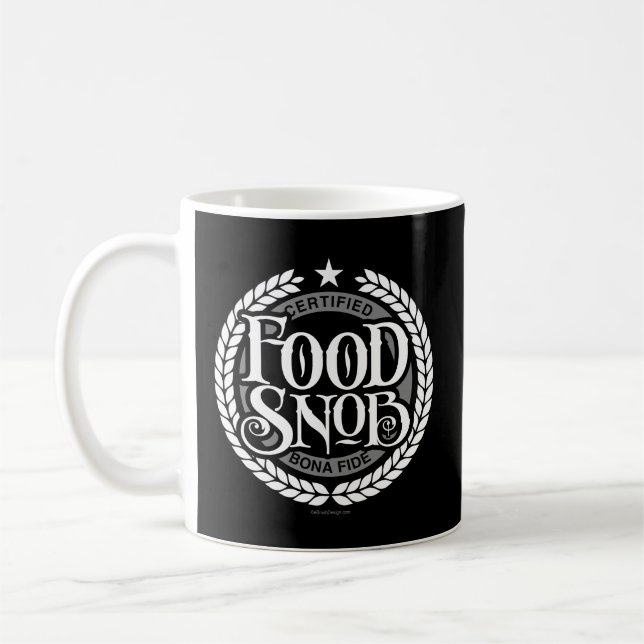 Caneca De Café Comida Snob - amante engraçado da comida (Esquerda)