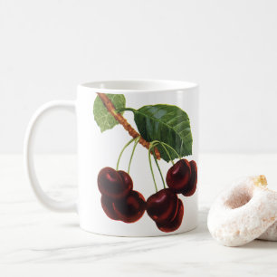 Caneca De Café Comidas de Frutas, cerejas de uma árvore