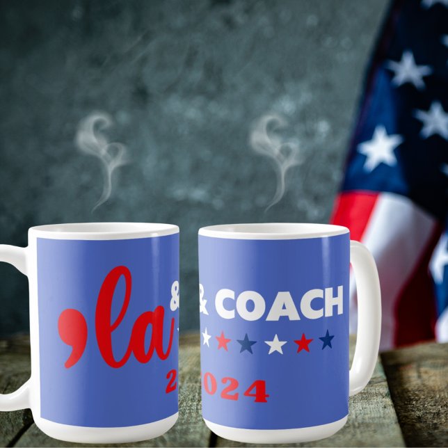 Caneca De Café Comma La & Coach Stars Azul (Criador carregado)