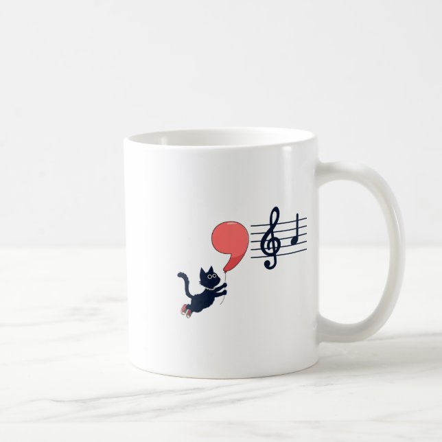Caneca De Café Comma La Music Notes Kamala Harris Professor De Mú (Direita)