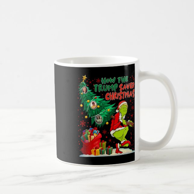 Caneca De Café Como A Batida Salvou O Natal Engraçado Trum (Direita)