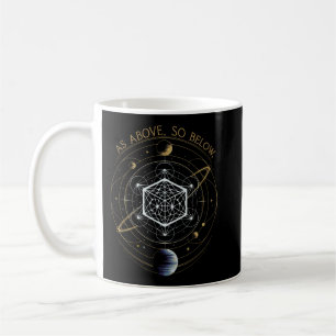 Caneca De Café Como Acima, Abaixo - Geometria Sagrada Cósmica