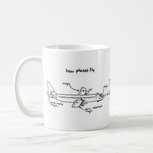 Caneca De Café Como Aviões Voam Mug (Esquerda)