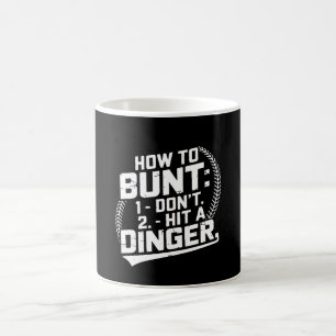 Caneca De Café Como Buntar Não Acerte um Dinger Piada de Beisebol