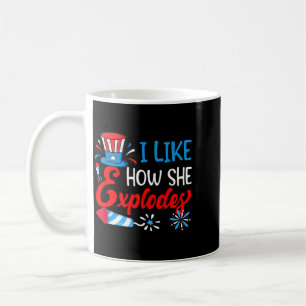 Caneca De Café Como Ele Faz Fogos de Artifício Engraçados 4 de Ju