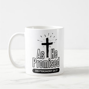 Caneca De Café Como Ele Prometeu A Deuteronomia, Bíblia Minimalis
