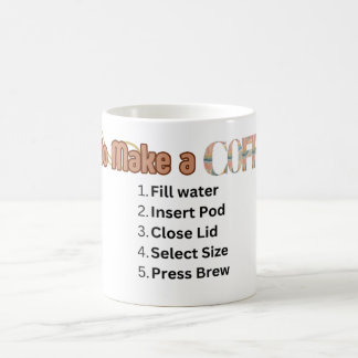 Caneca De Café Como Fazer um Café Tipografia Divertida