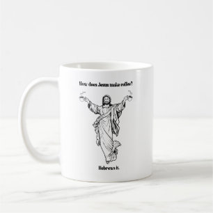 Caneca De Café Como Jesus faz café Hebraico?