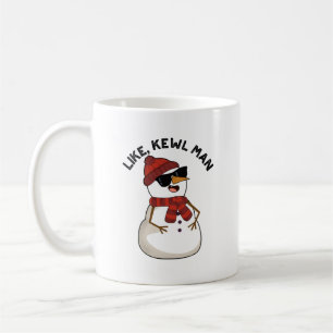 Caneca De Café Como Kewl Man Funny Legal Snowman Pun