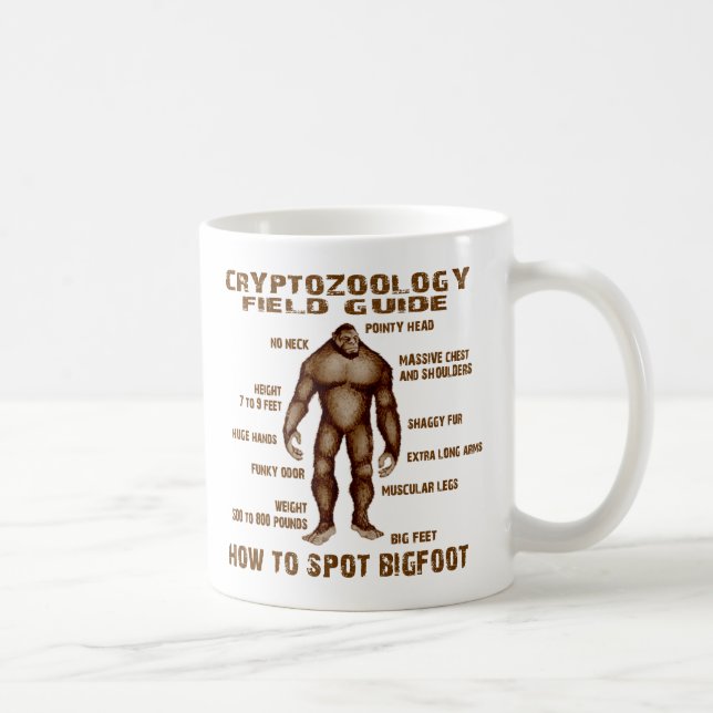 Caneca De Café COMO MANCHAR BIGFOOT - guia do campo do (Direita)