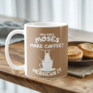 Caneca De Café Como Moisés Faz Café? Hebraico!