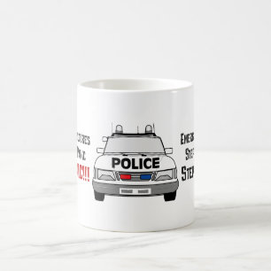 Caneca De Café Como os agentes da polícia respondem a sua