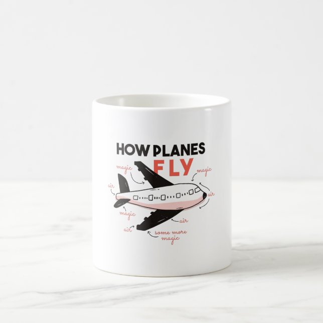 Caneca De Café Como os aviões voam (Centro)