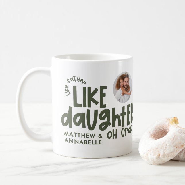 Caneca De Café Como pai, como filha, foto engraçada (Com Donut)