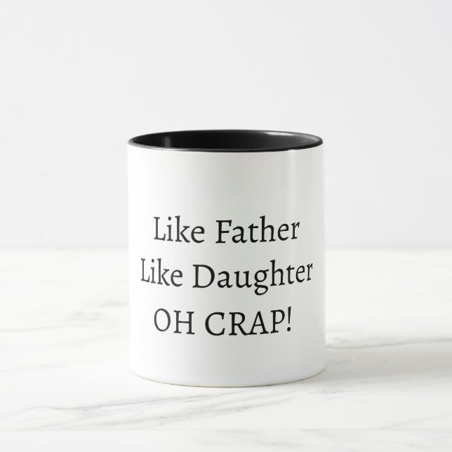 Caneca de café Como Pai/Mãe, Como Filha/Filho (Centro)