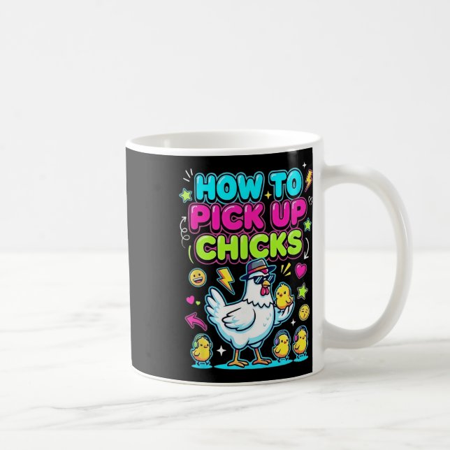 Caneca De Café Como Pegar Frangos Engraçado Galinha _2  (Direita)