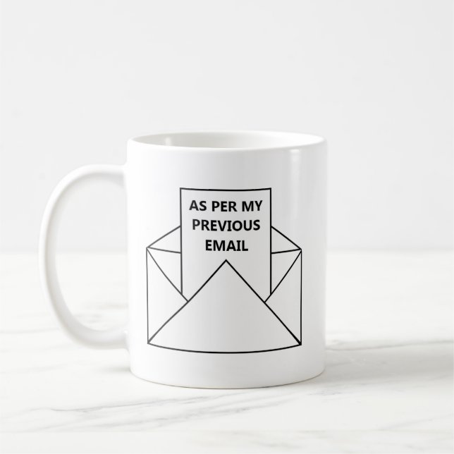 Caneca De Café Como Pelos Meus E-mails Anteriores Do Café (Esquerda)