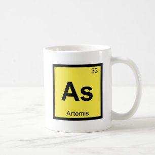 Caneca De Café Como - Tabela Periódica Química da Deusa Ártemis