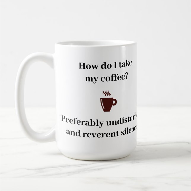 Caneca De Café Como tomo meu café? (Esquerda)