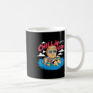 Caneca De Café Como Um Felon Donald Trump Em Uma Eleição Na Praia