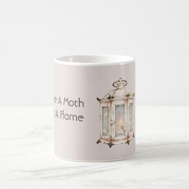 Caneca De Café Como Uma Mariposa Para Uma Chama (Centro)