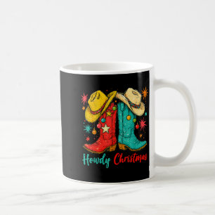 Caneca De Café Como vai Natal Xmas Botas de Cowboy Ocidental Home