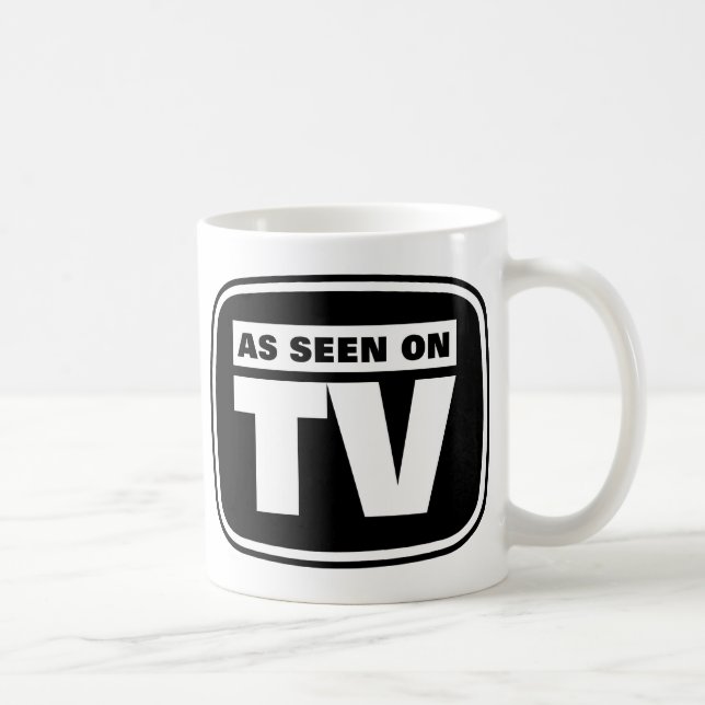 Caneca De Café Como visto na TV - preto e branco (Direita)