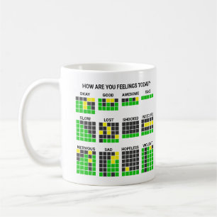 Caneca De Café Como você está se sentindo hoje? jogo de palavras