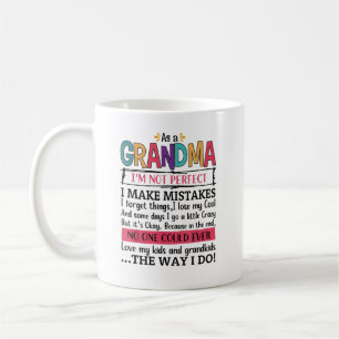 Caneca De Café Como vovó, não sou perfeita, cometo erros
