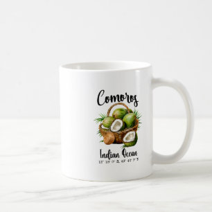 Caneca De Café Comores Coco Índico Ilha Tropical Gps V