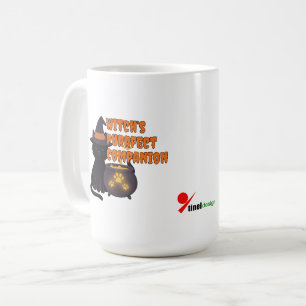 Caneca De Café Companheiro Perfeito da Bruxa Halloween Fofo
