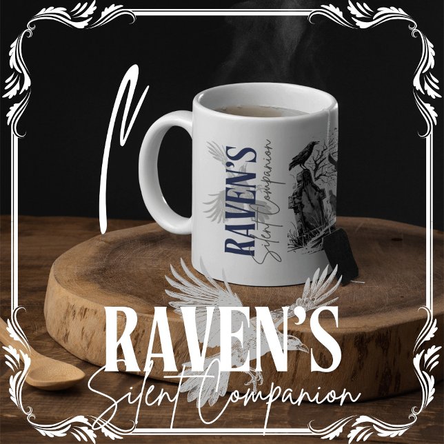Caneca De Café Companheiro Silencioso de Raven (Raven's Silent Companion cover from The Beekeeper Store)