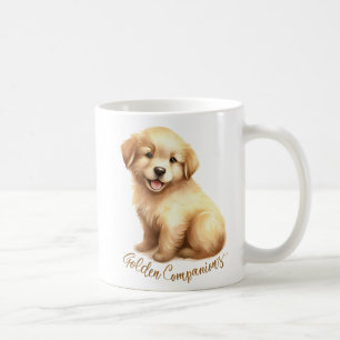 Caneca De Café Companheiros do ouro Aquarelas Ouro Retriever