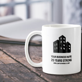 Caneca De Café Company Business Logo Celebrating # Years Custom C